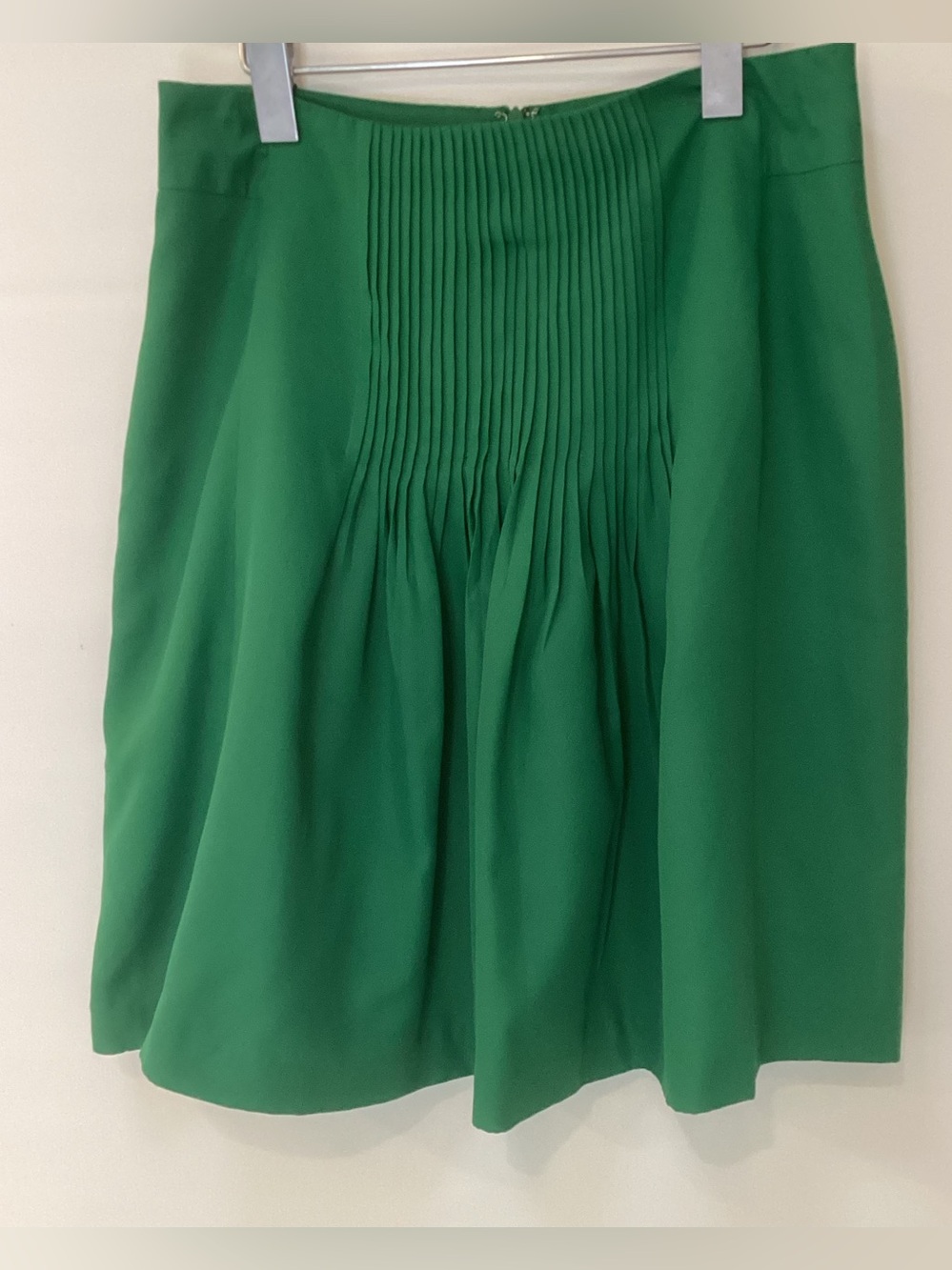 Chadwicks Emerald Green Pleated-Front A-Line Skirt